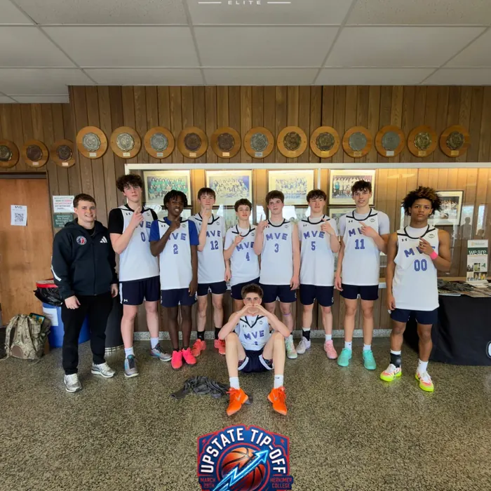 MVE team posing after winning the Upstate Tip-Off
