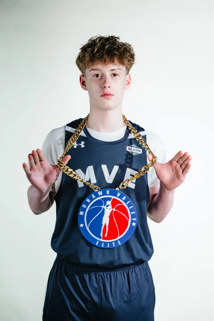 MVE player with hands raised at 2026 Media Day